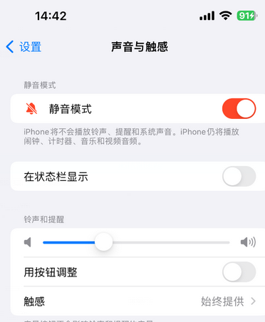 繁昌苹果15Pro维修网点分享iPhone15Pro系列机型中隐藏静音图标 